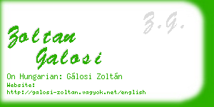 zoltan galosi business card